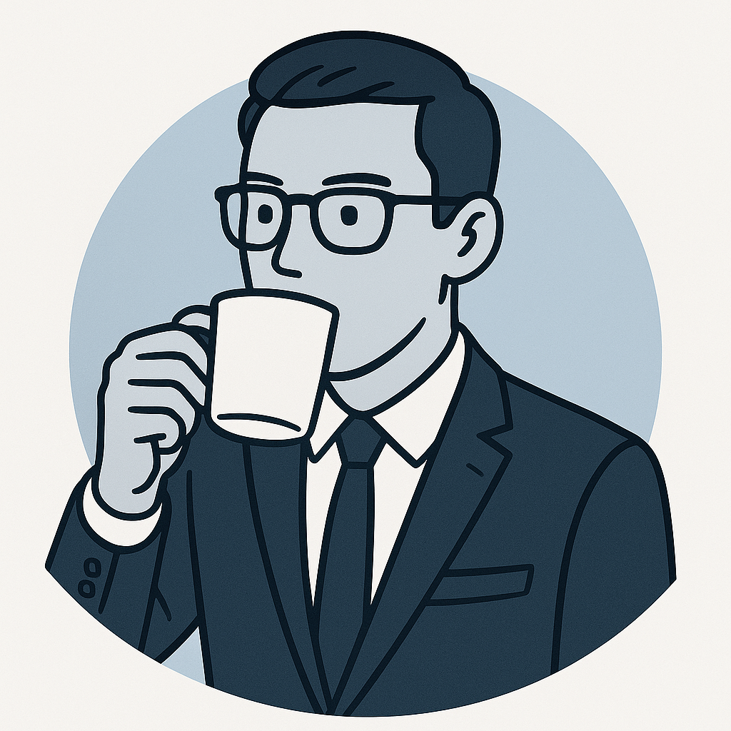 Hamza Sipping coffee